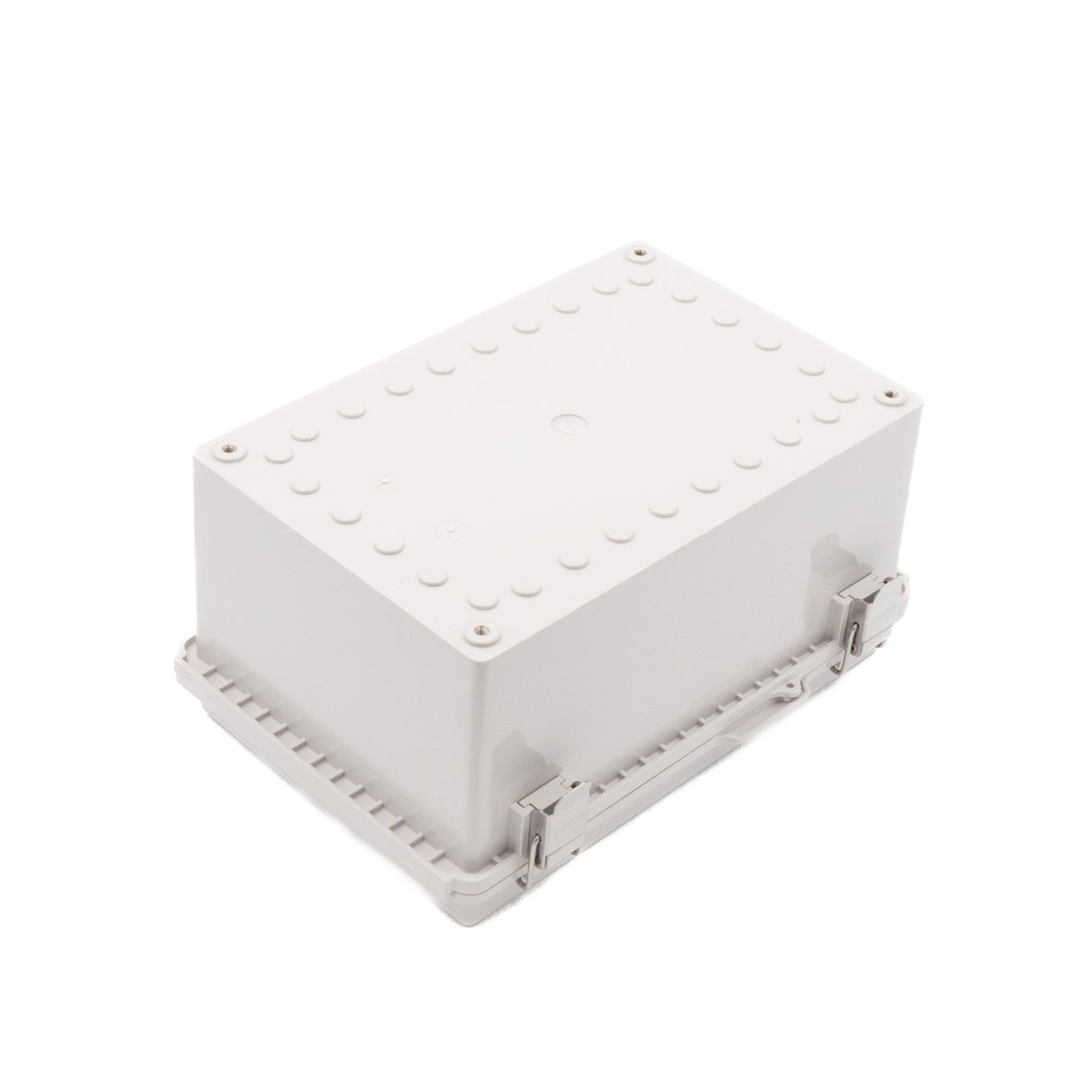 Boxco P-Series 190x280x140mm Plastic Enclosure, IP67, IK08, ABS, Grey Cover, Molded Hinge and Latch Type - PHOTO 1