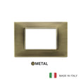 Vimar Plana Plate 3M Metal Antique Brass