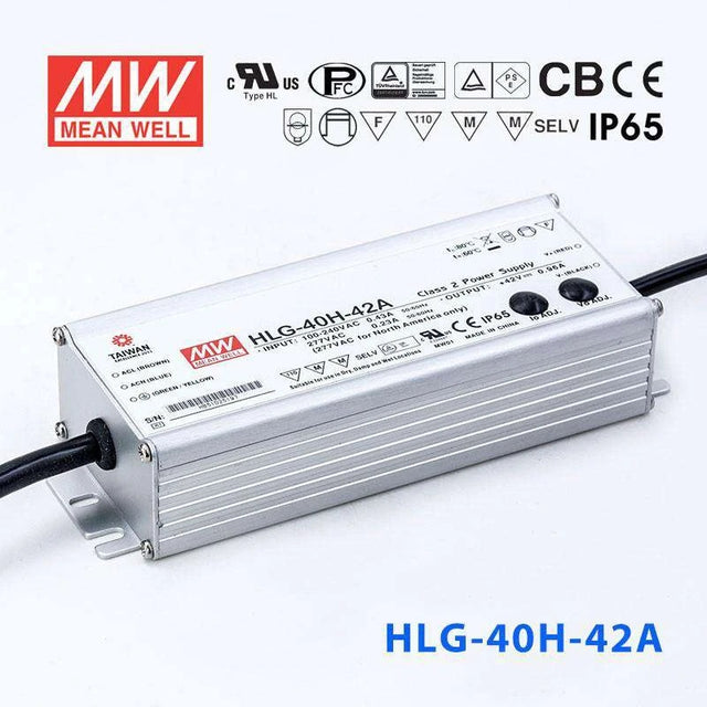 Mean Well HLG-40H-42A Power Supply 40W 42V - Adjustable 960mA