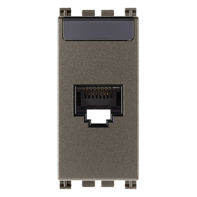Arke RJ45 Cat 6 Netsafe UTP Outlet Aluminium