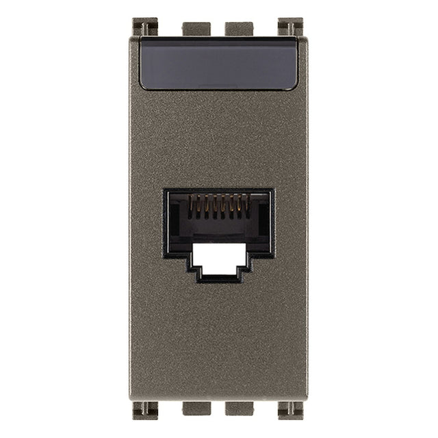 Arke RJ45 Cat 6 Netsafe UTP Outlet Aluminium