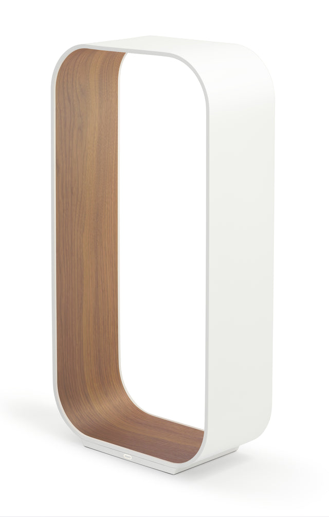 Pablo Table Contour Small White/Walnut