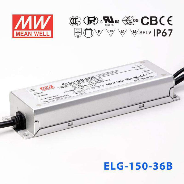 Mean Well ELG-150-36B Power Supply 150W 36V - Dimmable 4.17A