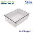 Boxco P-Series 280x380x130mm Plastic Enclosure, IP67, IK08, ABS, Transparent Cover, Molded Hinge and Latch Type