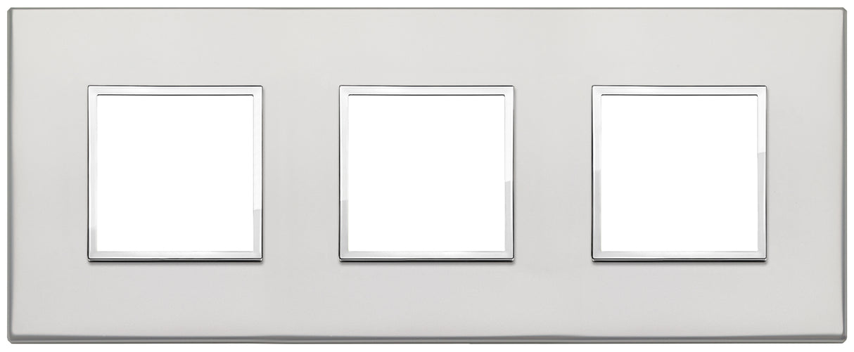 Vimar Eikon Evo Plate 6M (2+2+2) 71MM Aluminium Silver