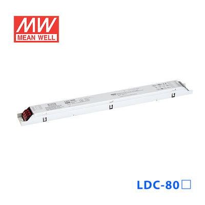 Mean Well LDC-80DA2 Linear LED Driver 80W 700~2100mA Adjustable Output - DALI2