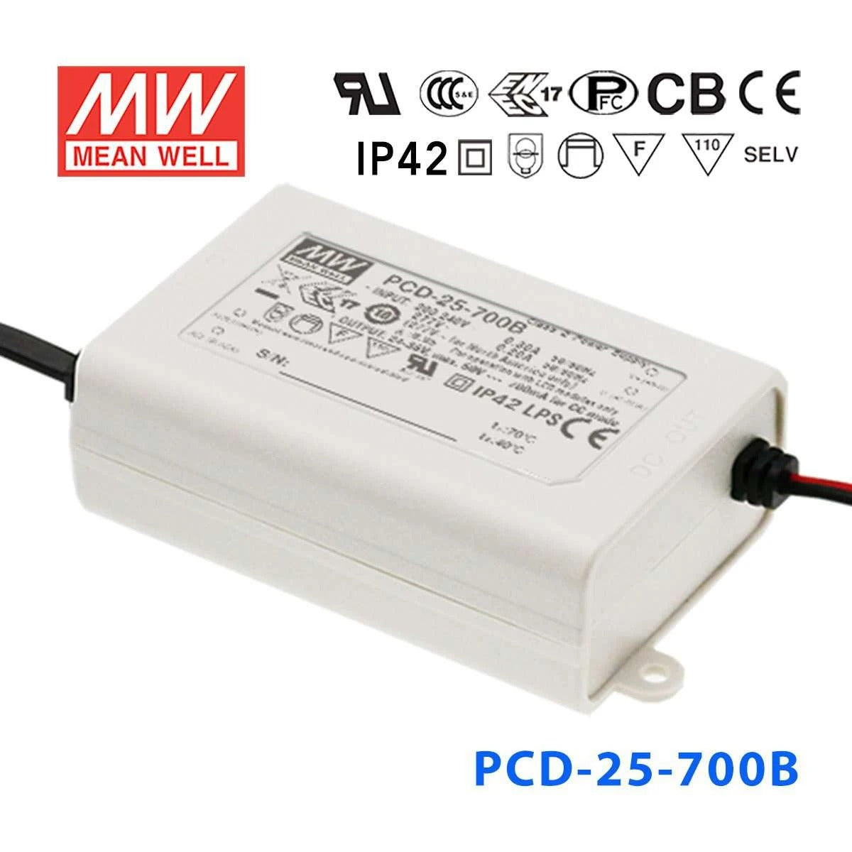 Mean Well PCD-25-700B Power Supply 25W  700mA