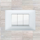 Vimar Plana Plastic 3 Gang Switch - White - 16A - PHOTO 5