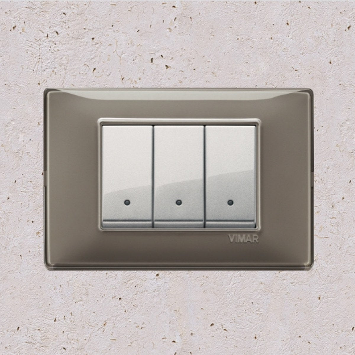 Vimar Plana Plastic 3 Gang Switch - Reflex Ash - 16A - PHOTO 15