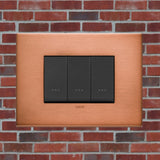 Vimar Eikon Metal 3 Gang Switch - Brushed Copper - 16A - PHOTO 8