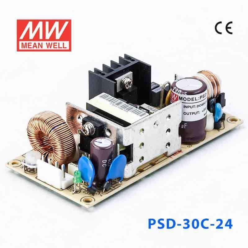 Mean Well PSD-30C-24 DC-DC Converter - 30W - 36~72V in 24V out 1.25A