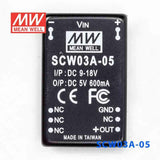 Mean Well SCW03A-05 DC-DC Converter - 3W 9~18V DC in 5V out 600mA - PHOTO 2