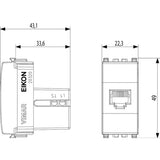 Eikon RJ11 Phone Jack 6/4 White - PHOTO 3