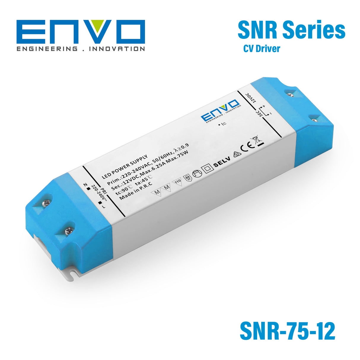 Envo EV-SNR-75-12 LED Driver 75W 12V 6.25A