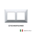 Vimar Plana Plate 4M(2+2) 57mm Technopolymer Matt Silver