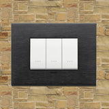 Vimar Eikon Metal 3 Gang Switch - Brushed Black - 16A - PHOTO 7