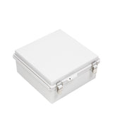 Boxco P-Series 210x210x100mm Plastic Enclosure, IP67, IK08, PC, Grey Cover, Molded Hinge and Latch Type - PHOTO 1