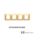 Vimar Plana Plate 8M(2+2+2+2) 71mm Technopolymer Matt Gold