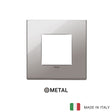 Vimar Eikon Exe Plate 2M Metal Black Chrome - Square