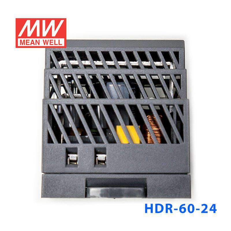 Mean Well HDR-60-24 Ultra Slim Step Shape Power Supply 60W 24V - DIN Rail - PHOTO 3