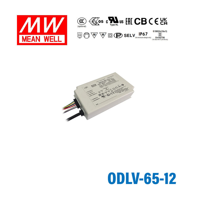 Mean Well ODLV-65-12 Power Supply 65W 12V, Dimmable