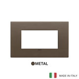 Vimar Eikon Plate 4M Metal Brushed Dark Bronze