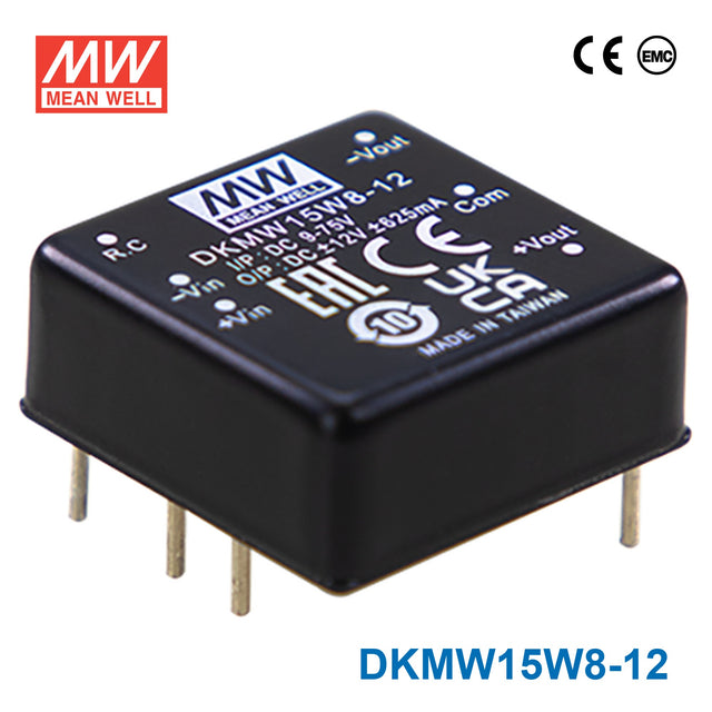 Mean Well DKMW15W8-12 15W DC-DC Converter ±12VDC 620mA