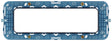 Vimar VM-19617 Frame 7M with Screws Blue
