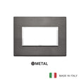 Vimar Eikon Evo Plate 4M Aluminium Lava Grey