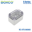 Boxco S-Series 65x95x55mm Plastic Enclosure, IP67, IK08, ABS, Transparent Cover, Screw Type