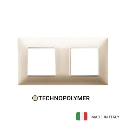 Vimar Plana Plate 4M(2+2) 71mm Technopolymer Matt Champagne