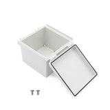 Boxco P-Series 150x150x120mm Plastic Enclosure, IP67, IK08, ABS, Grey Cover, Molded Hinge and Latch Type - PHOTO 3