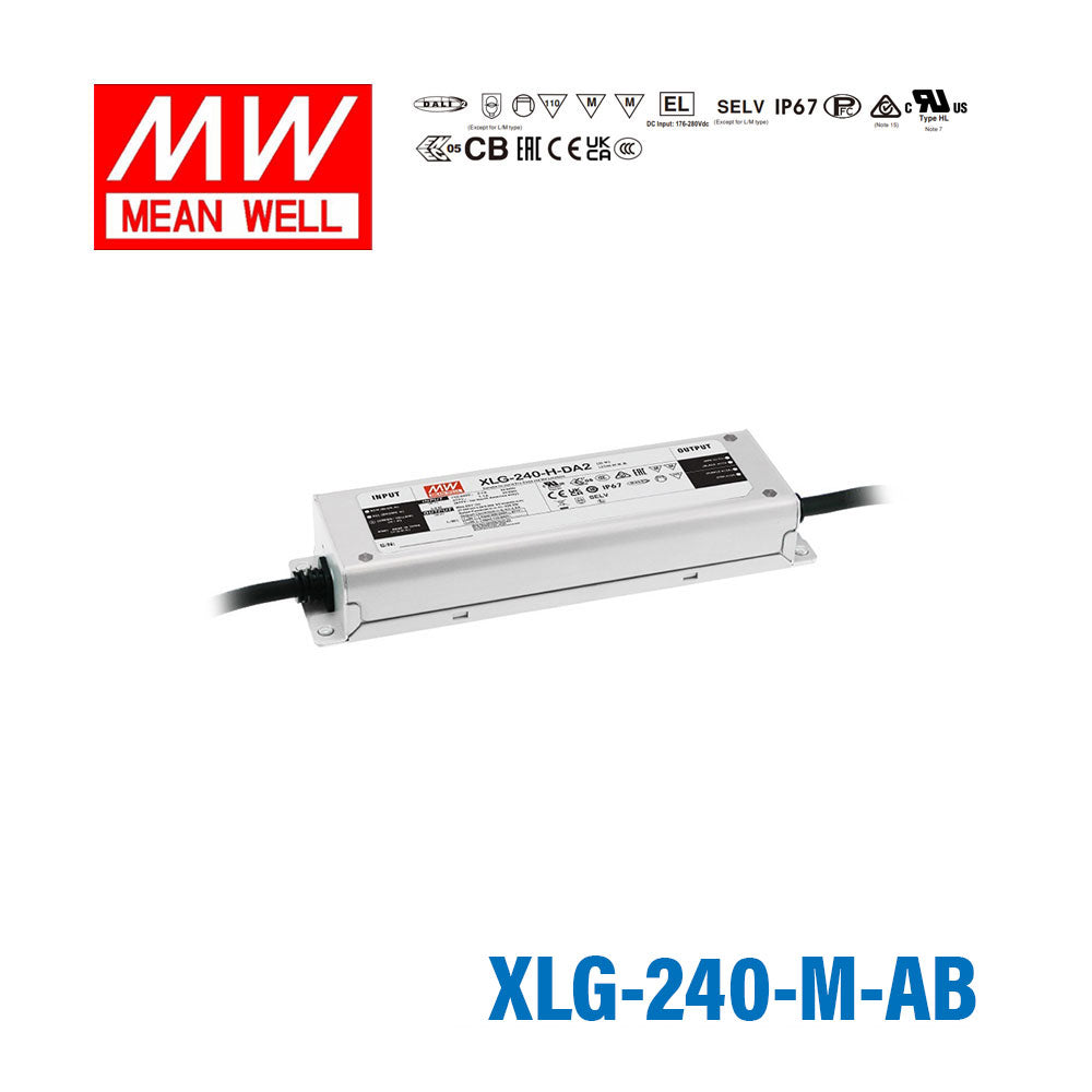 Mean Well XLG-240-M-AB Power Supply 240W 1400mA - Adjustable and Dimmable
