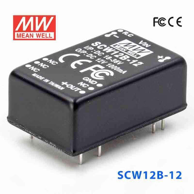 Mean Well SCW12B-12 DC-DC Converter - 12W 18~36V DC in 12V out 1A