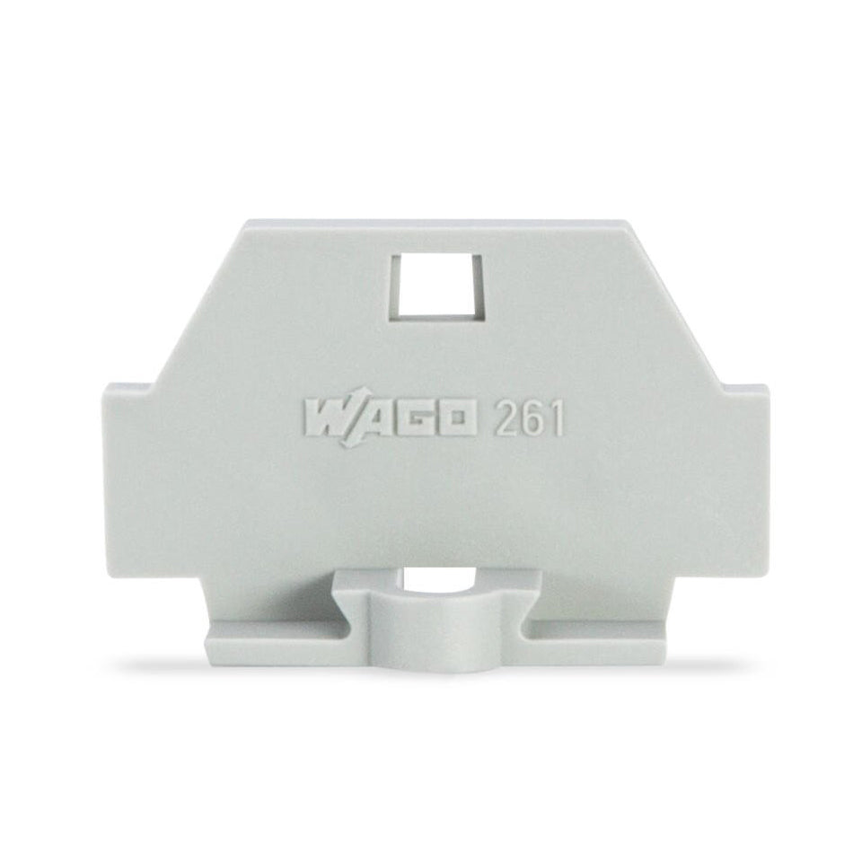 Wago 261-361 End Plate with Fixing Flange Gray