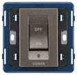Arke 2P 45A 1-Way Cooker Switch 3M Grey