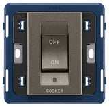 Arke 2P 45A 1-Way Cooker Switch 3M Grey