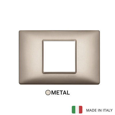 Vimar Plana Plate 2centrM met. Pearl Nickel