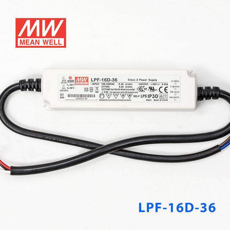 Mean Well LPF-16D-36 Power Supply 16W 36V - Dimmable 450mA - PHOTO 2