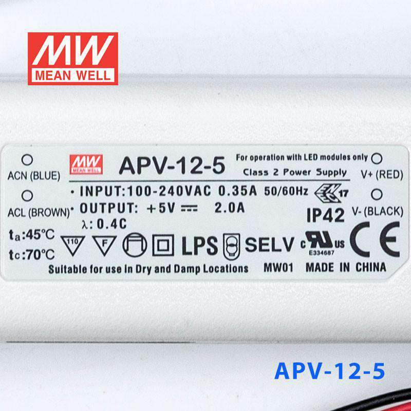 Mean Well APV-12-5 Power Supply 10W 5V 2A - PHOTO 3