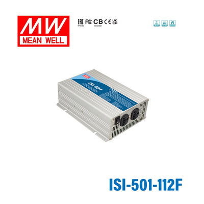 Mean Well ISI-501-112F True Sine Wave DC-AC Inverter 450W 110V out 12V in with MPPT Solar Charger