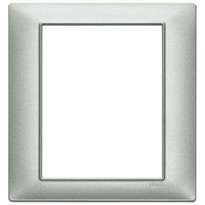 Vimar Plana Plate 8M Technopolymer Matt Silver