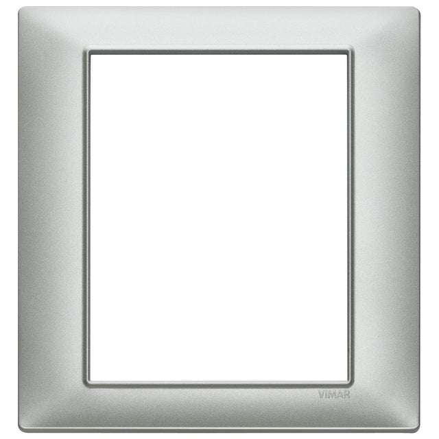 Vimar Plana Plate 8M Technopolymer Matt Silver