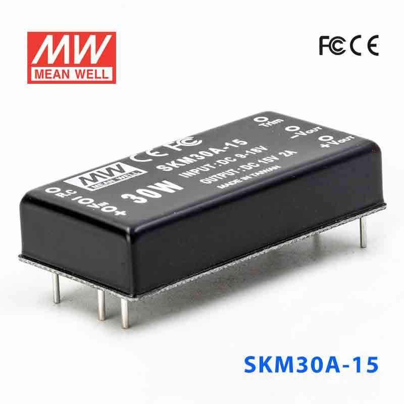 Mean Well SKM30A-15 DC-DC Converter - 30W - 9~18V in 15V out 2A