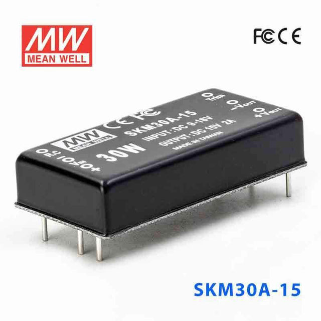 Mean Well SKM30A-15 DC-DC Converter - 30W - 9~18V in 15V out 2A
