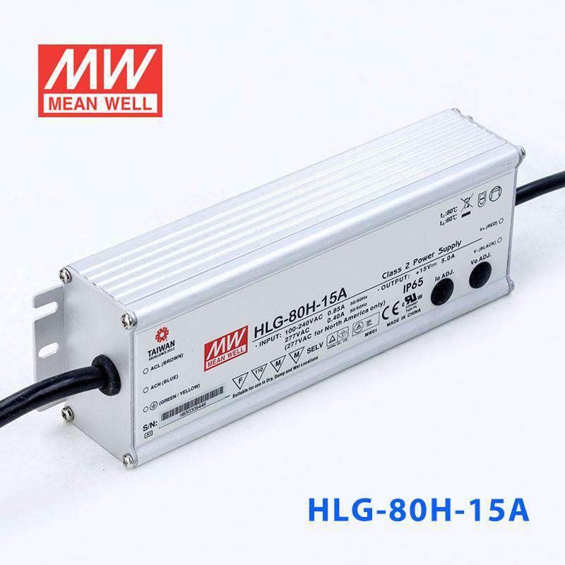 Mean Well HLG-80H-15A Power Supply 75W 15V - Adjustable 5A - PHOTO 1