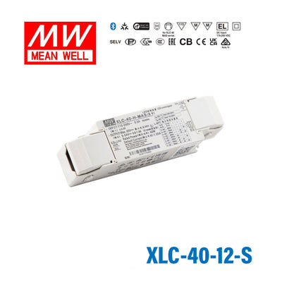 Mean Well XLC-40-12-S LED Driver 40.8W 12V with Strain-relief 3.4A