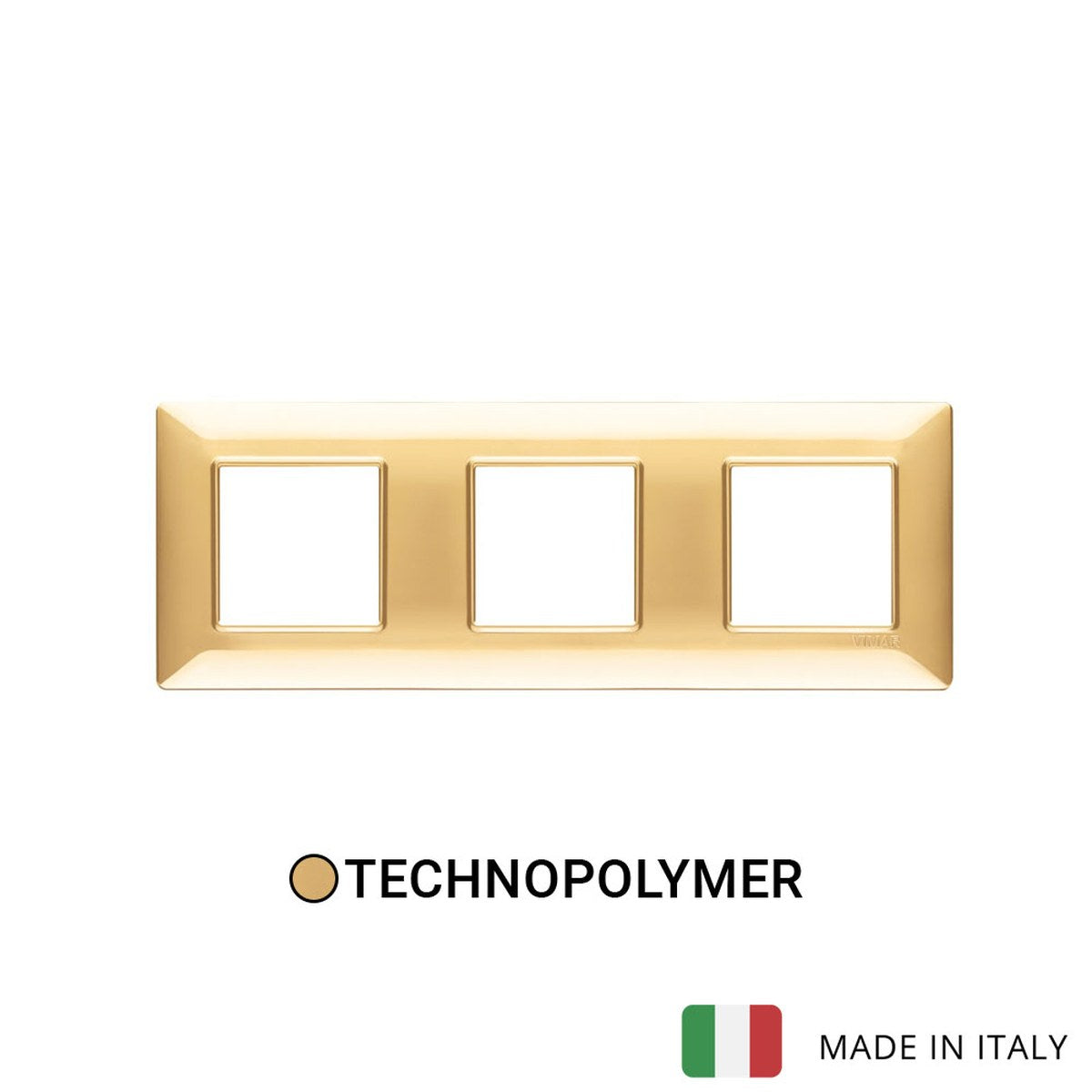 Vimar Plana Plate 6M(2+2+2) 71mm Technopolymer Polished Gold