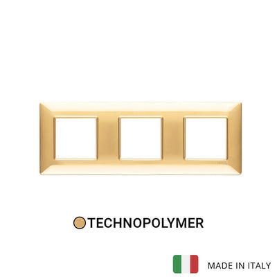 Vimar Plana Plate 6M(2+2+2) 71mm Technopolymer Polished Gold