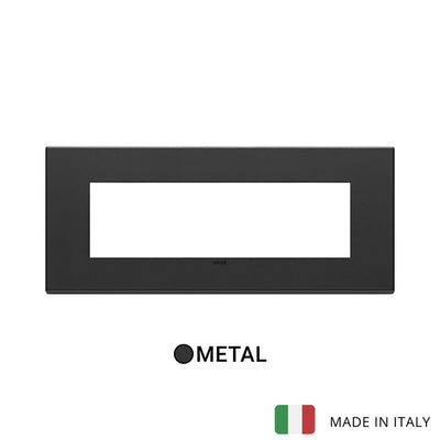 Vimar Eikon Exe Plate 7M Metal Anthracite Grey